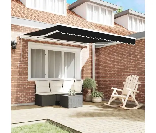 Iebīdāmā Nojume Melna 350 X 250 Cm Melna Vidaxl