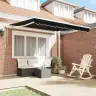 Iebīdāmā Nojume Melna 350 X 250 Cm Melna Vidaxl