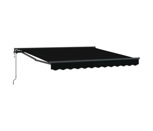 Izvelkams Jumtiņš Melna 350X250 Cm Poliesters Vidaxl