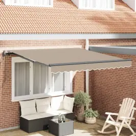 Nolokāms Markīze Bēša 350 X 250 Cm Audums Un Alumīnijs Vidaxl
