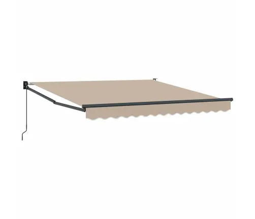 Izvelkams Jumtiņš Bēša 350 X 250 Cm Audums Vidaxl