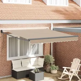 Markīze Bēša 350 X 250 Cm Poliesters Un Metāls Vidaxl