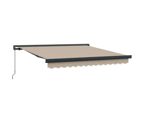 Manuāla Iebīdāma Nojume Bēša 350X250 Cm Vidaxl