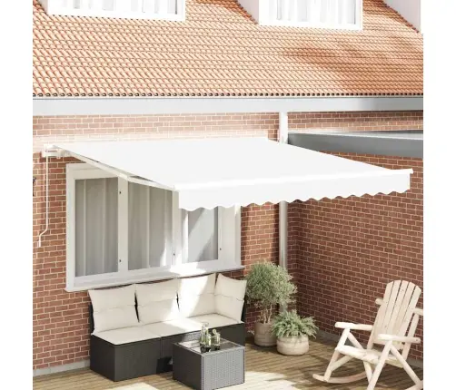 Ištraukiama Markizė Balta 350 X 250 Cm Poliesteris Ir Aliuminis