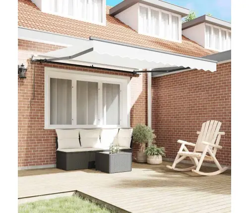 Ištraukiama Markizė Balta 350 X 250 Cm Audinys Ir Aliuminis