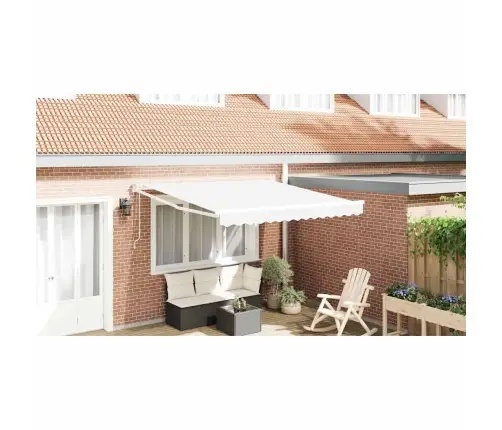 Automātiskā Iebīdāmā Nojume Balta 350X250 Cm Vidaxl