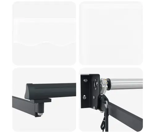 Käigukohandatav Varikatus Valge 350 X 250 Cm