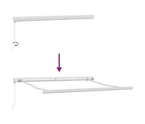 Manuālā Izvelkamā Nojume Balta 350X250 Cm Vidaxl