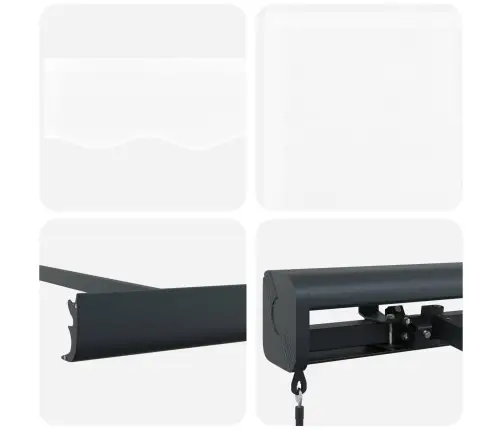 Manuālā Iebīdāmā Nojume Balta 350X250 Cm Vidaxl