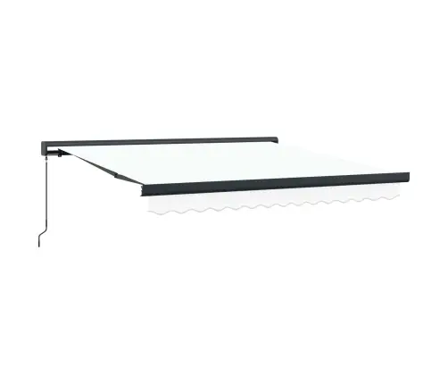 Manuālā Iebīdāmā Nojume Balta 350X250 Cm Vidaxl