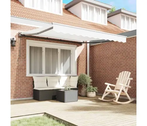 Izvelkams Jumtiņš Balts 350X250 Cm Audums Vidaxl