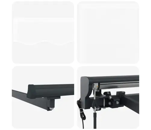 Izvelkams Jumtiņš Balts 350X250 Cm Vidaxl