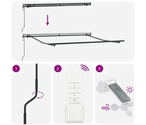 Automātiskā Izvelkamā Nojume Gaiši Pelēks 350 X 250 Cm Vidaxl