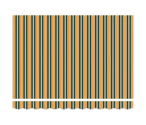 Ištraukiama Markizė Žalia Ir Geltona 350 X 250 Cm Audinys