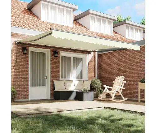 Käigukohandatav Varikatus Cream 400 × 300 Cm