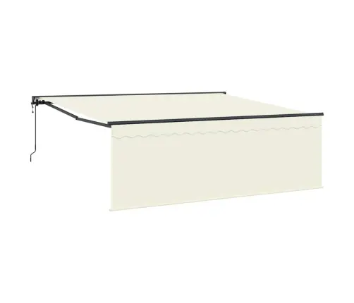 Izvelkams Jumtiņš Krēmkrāsa 400 × 300 Cm Audums Vidaxl