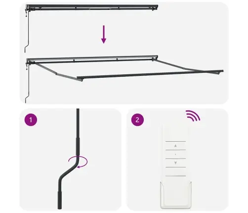 Izvelkams Jumtiņš Antracīts 400 × 300 Cm Audums Vidaxl