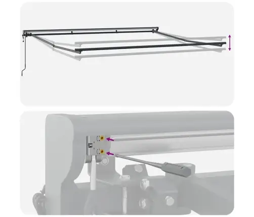 Izvelkams Jumtiņš Antracīts 400 × 300 Cm Audums Vidaxl