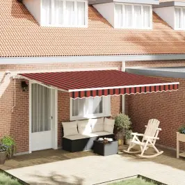 Pārsega Audums Oranžs Un Brūns 400 × 300 Cm Poliesters Vidaxl