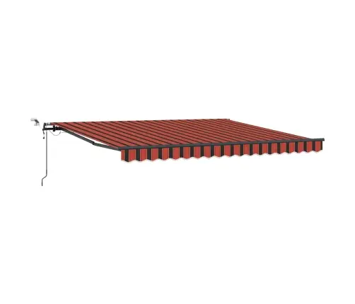 Automātiskā Iebīdāmā Nojume Ar Led Apelsīnu Un Brūna 400X300 Cm Vidaxl