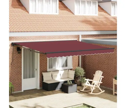 Izvelkams Jumtiņš Burgundijas Sarkanais 400X300 Cm Vidaxl