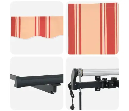 Automātiskā Atsperes Nojume Dzeltenā Un Apelsīna Krāsā, 400X300 Cm Vidaxl