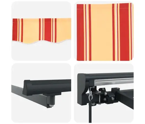 Izvelkams Jumtiņš Dzeltena Un Oranža 400X300 Cm Vidaxl