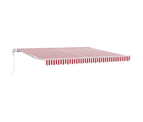 Izbīdāmā Nojume Sarkana Un Balta 400 × 300 Cm Sarkans Un Balts Vidaxl