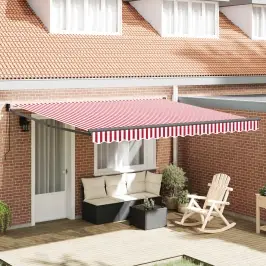 Nolokāms Markīze Sarkana Un Balta 400 × 300 Cm Vidaxl Nolokāms Markīze Sarkana Un Balta 400 × 300 Cm Vidaxl