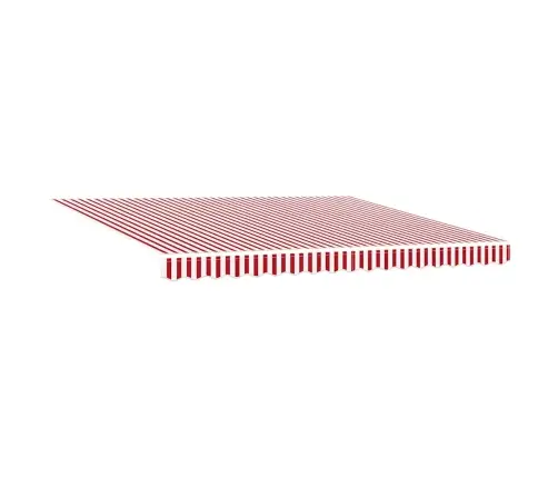 Izvelkams Jumtiņš Sarkans Un Balts 400 × 300 Cm Poliesters Vidaxl
