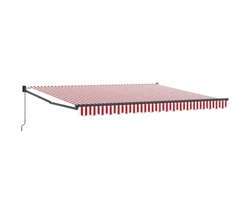 Izvelkams Jumtiņš Sarkans Un Balts 400 × 300 Cm Poliesters Vidaxl
