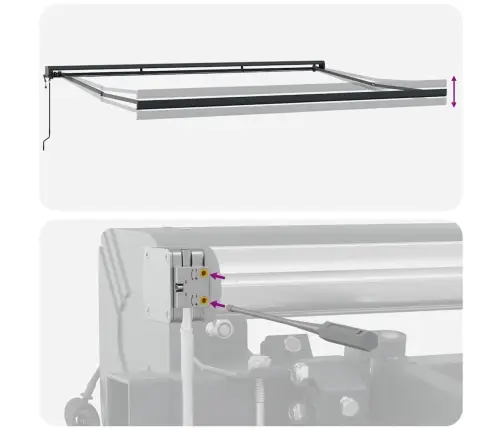 Automātiskā Atsperu Nojume Sarkana Un Balta Svītra 400 X 300 Cm Vidaxl