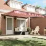 Izvelkams Jumtiņš Sarkans Un Balts Svītrojums 400X300 Cm Vidaxl