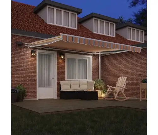 Ievelkama Nojume With Oranža / Pelēka / Zila / Balta 400 × 300 Cm Vidaxl