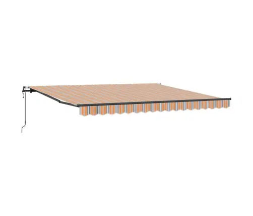 Automātiskā Atsaucamā Nojume Krāsainās Svītrās 400 X 300 Cm Vidaxl