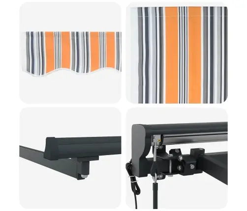 Izvelkams Jumtiņš Jūras Zils 400X300 Cm Vidaxl