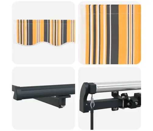 Rokas Markīze Daudzkrāsains 400 × 300 Cm Vidaxl