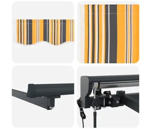 Izvelkams Jumtiņš Jūras Zils 400X300 Cm Vidaxl