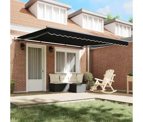 Izvelkams Jumtiņš Melna 400 × 300 Cm Poliesters Vidaxl