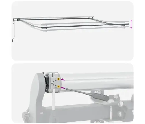 Käigukohandatav Varikatus Must 400 × 300 Cm