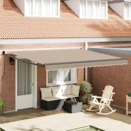 Nolokāms Markīze Bēša 400 × 300 Cm 100% Poliesters Un Alumīnijs Vidaxl Nolokāms Markīze Bēša 400 × 300 Cm 100% Poliesters Un Alumīnijs Vidaxl