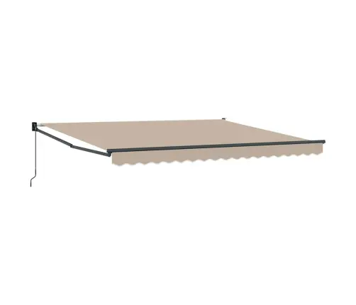 Izvelkams Jumtiņš Bēša 400 × 300 Cm Poliesters Vidaxl
