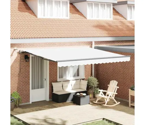 Skėtis Audinys Su Balta 400 × 300 Cm Poliesteris