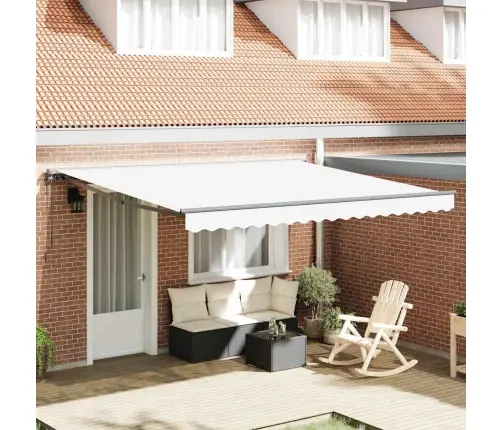 Izvelkams Jumtiņš Balts 400X300 Cm Vidaxl