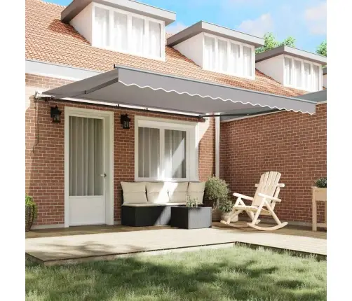 Automātiskā Atkārtotā Pārklājuma Žalūzija, Gaiši Pelēka, 400 X 300 Cm Vidaxl