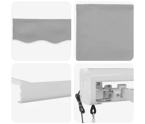 Automātiska Ievelkama Nojume Gaiši Pelēka 400X300 Cm Vidaxl