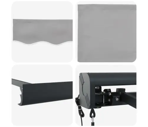 Varikatus Helehall 400 × 300 Cm Polüester Ja Alumiinium