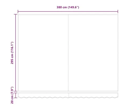 Ištraukiama Markizė Jūrinė Mėlyna 400 × 300 Cm Poliesteris