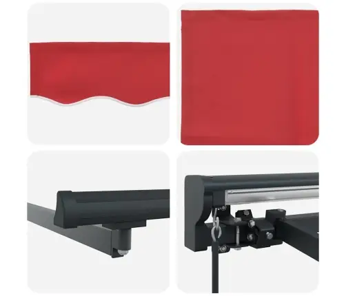 Izvelkams Jumtiņš Sarkana 400X300 Cm Vidaxl