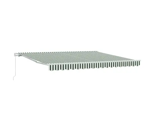 Izvelkams Jumtiņš Zaļš Un Balts 400 × 300 Cm Poliesters Vidaxl